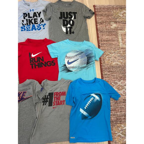 Bundle of Boy's size 6 Short Sleeve T-Shirts, Tees Nike Under Armour - Picture 4 of 11